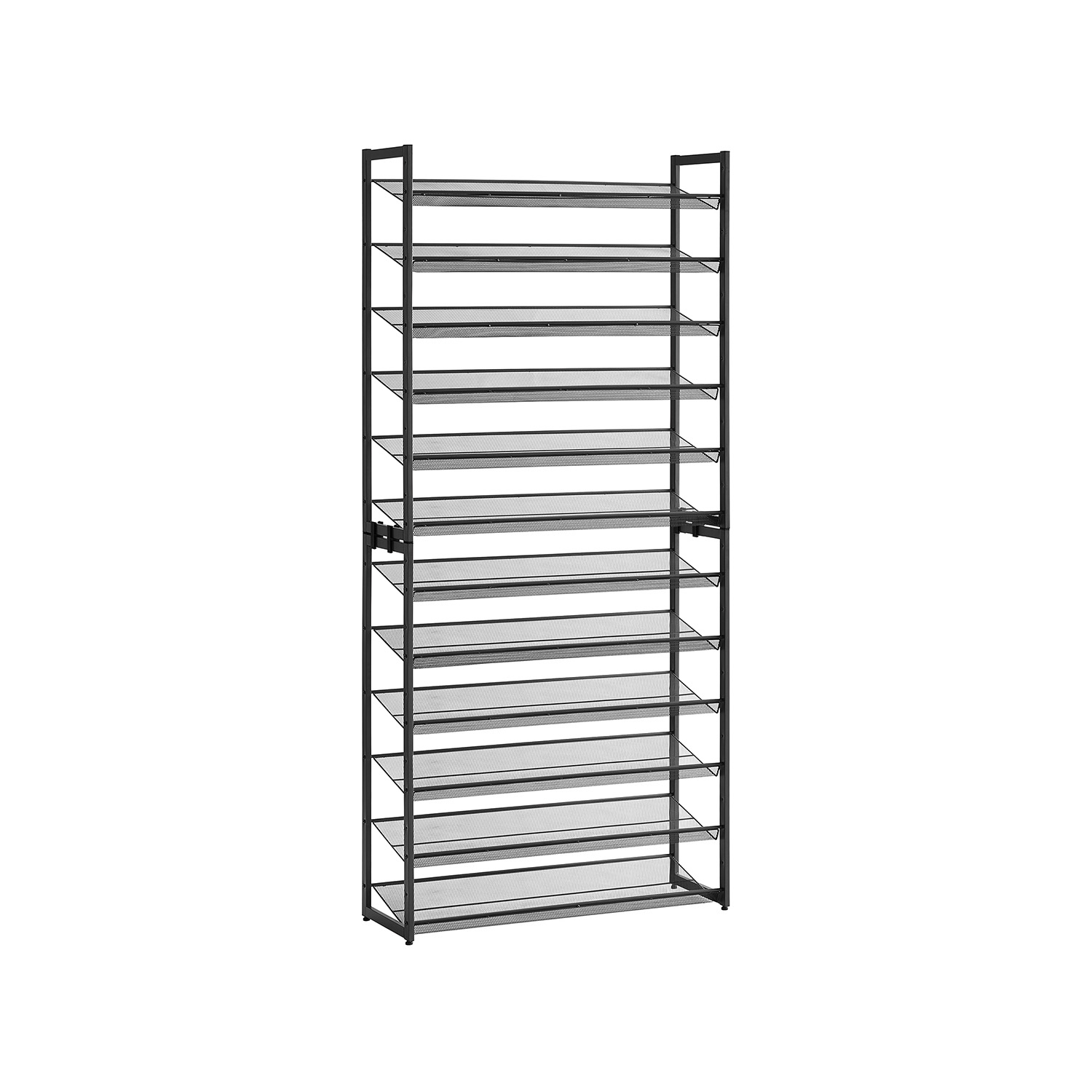 Kenkäteline Songmics, 92,5 x 30,7 x 223 cm, 12-tasoinen, pinottava, musta