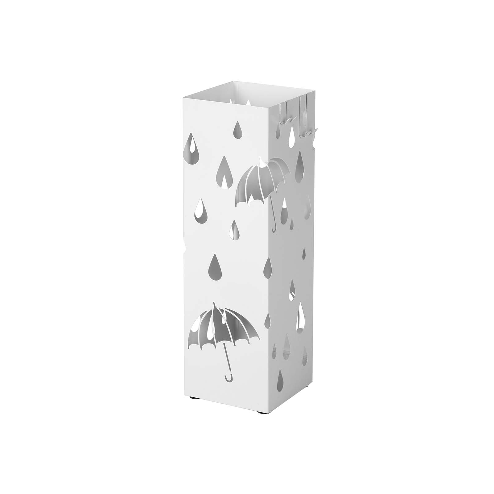Sateenvarjoteline Songmics, 15.5 x 15.5 x 49 cm, metallinen, valkoinen