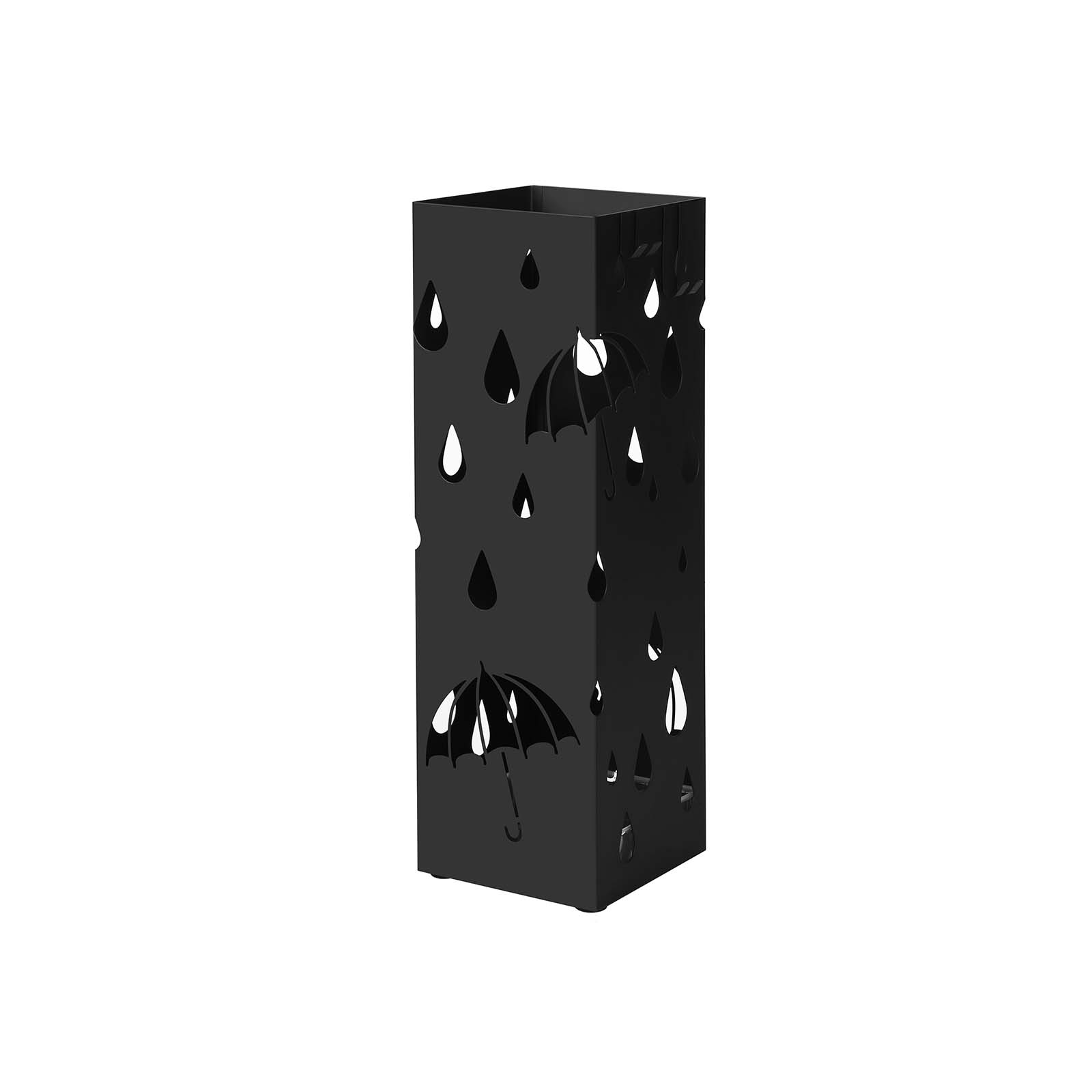 Sateenvarjoteline Songmics, 15.5 x 15.5 x 49 cm, metallinen, musta