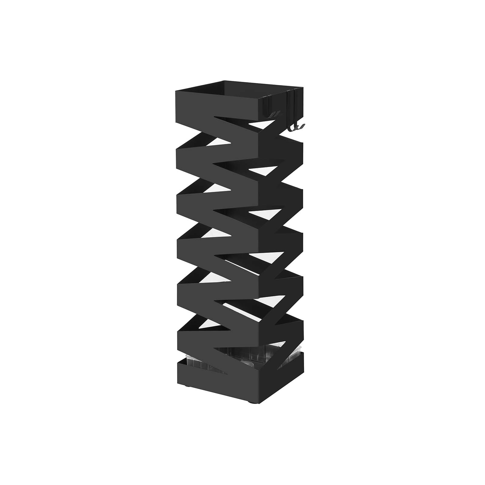 Sateenvarjoteline Songmics, 15.5 x 15.5 x 49 cm, koukut, musta