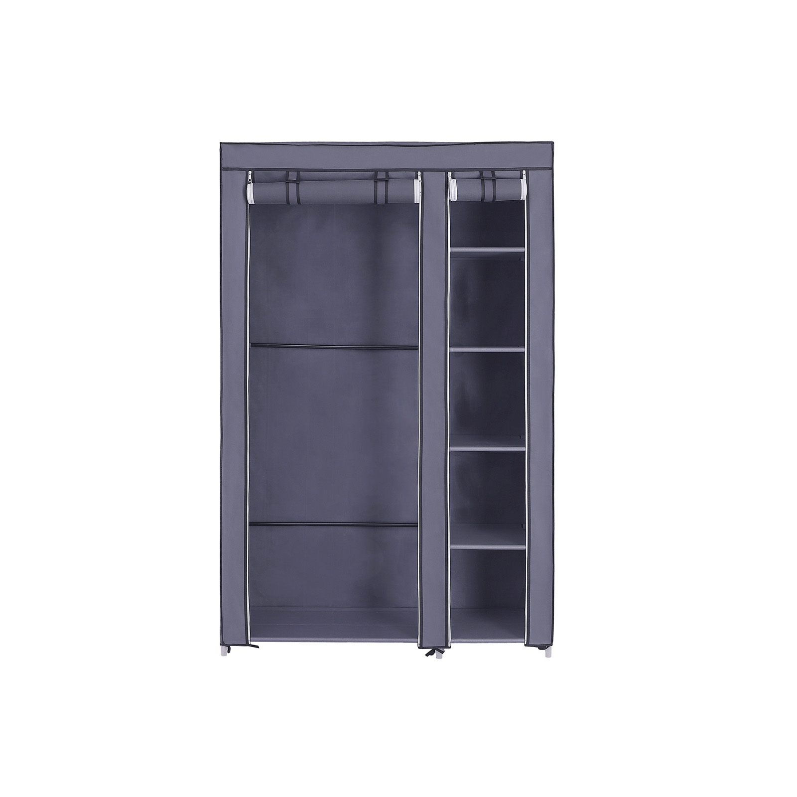 Kangasvaatekaappi Songmics, 110 x 45 x 175 cm, taitettava, harmaa