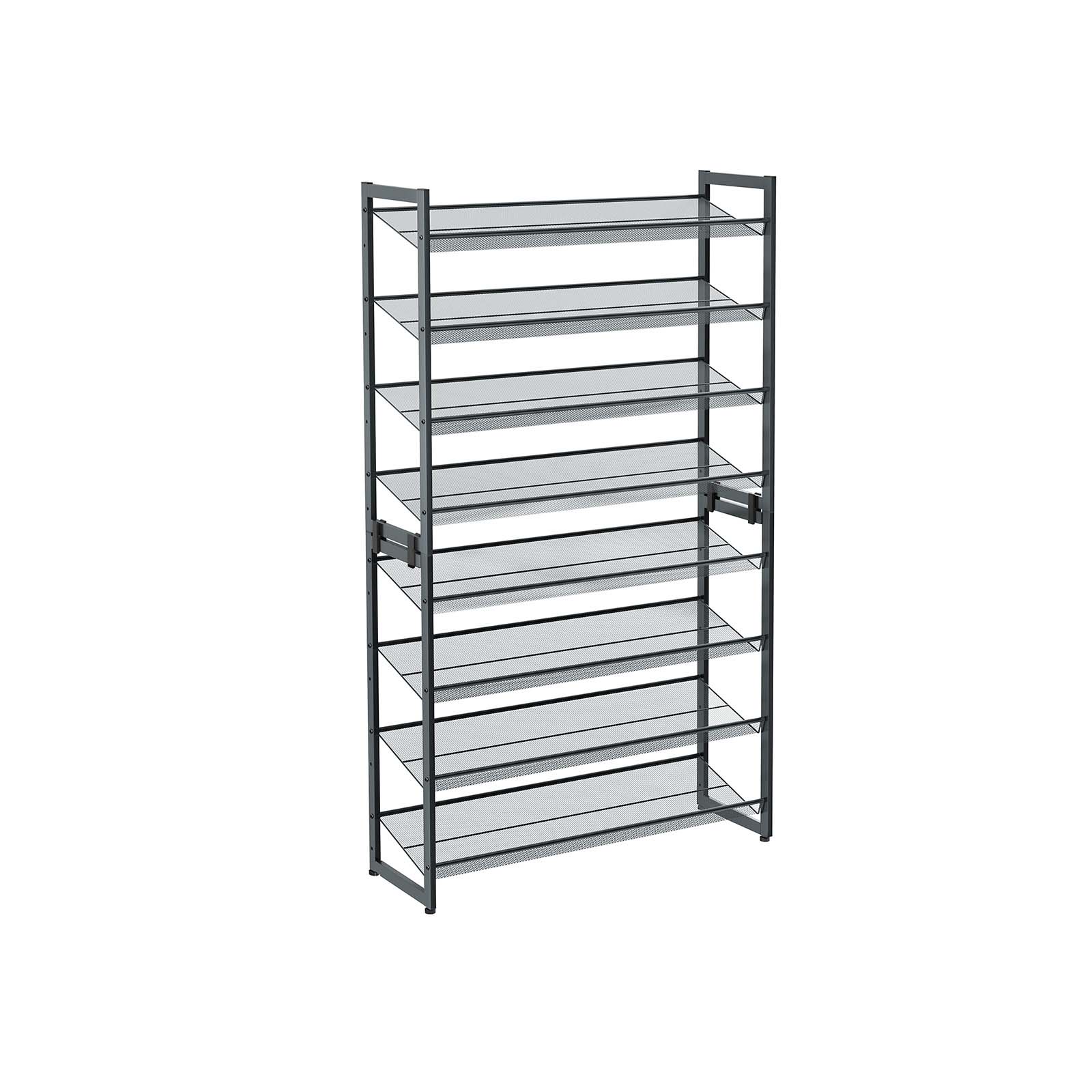 Kenkäteline Songmics, 92,5 x 30,7 x 163,5 cm, 8-tasoinen, pinottava, harmaa