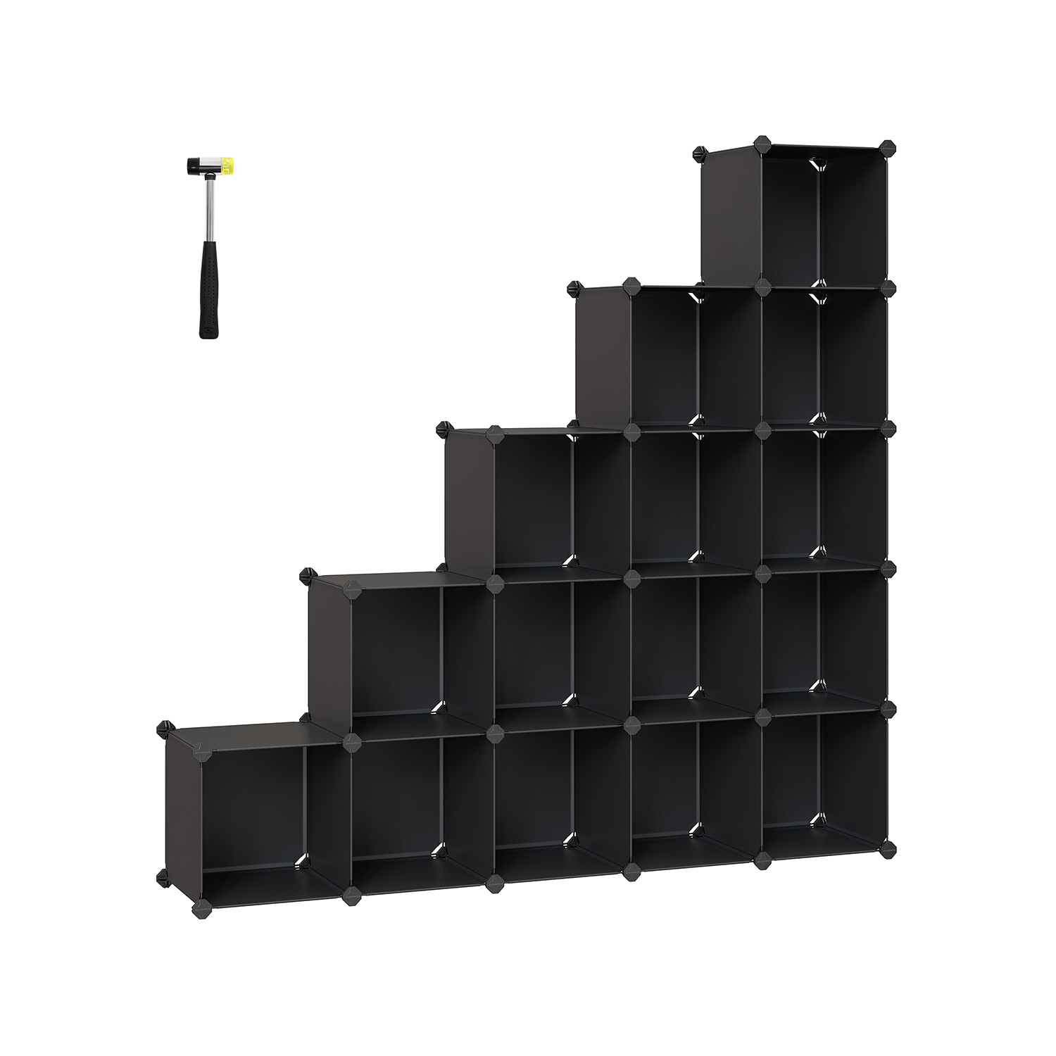 Säilytyshylly Songmics, 153 x 31 x 153 cm, 15-lokeroinen, musta