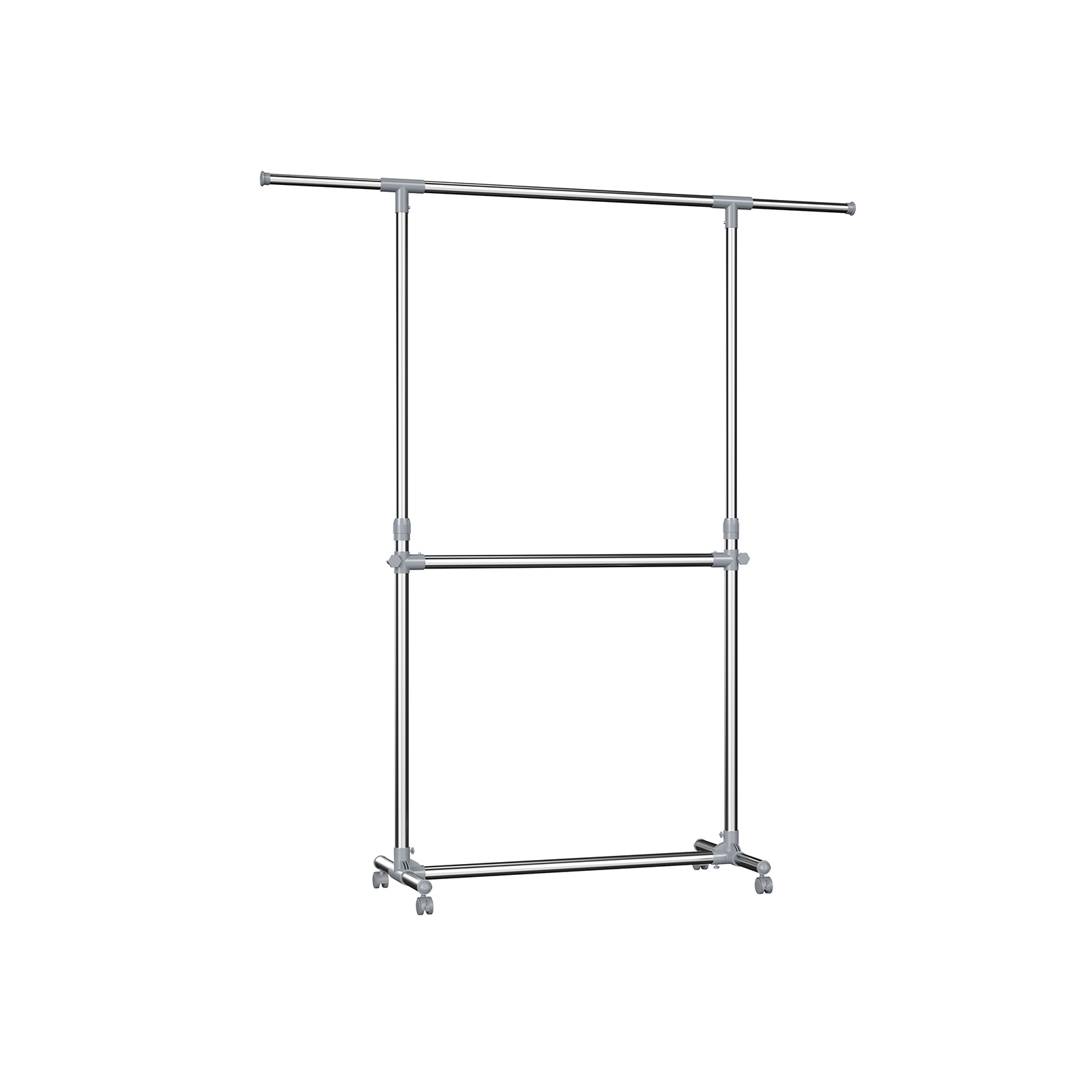 Vaaterekki Songmics, 101-163 x 49 x 113-198 cm, harmaa