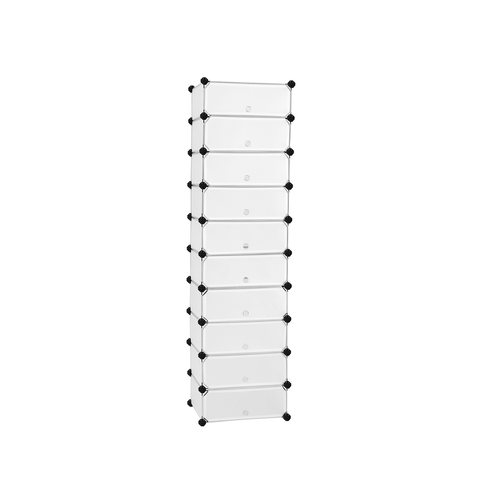 Kenkäkaappi Songmics, 48 x 36 x 173 cm, ovilla, valkoinen