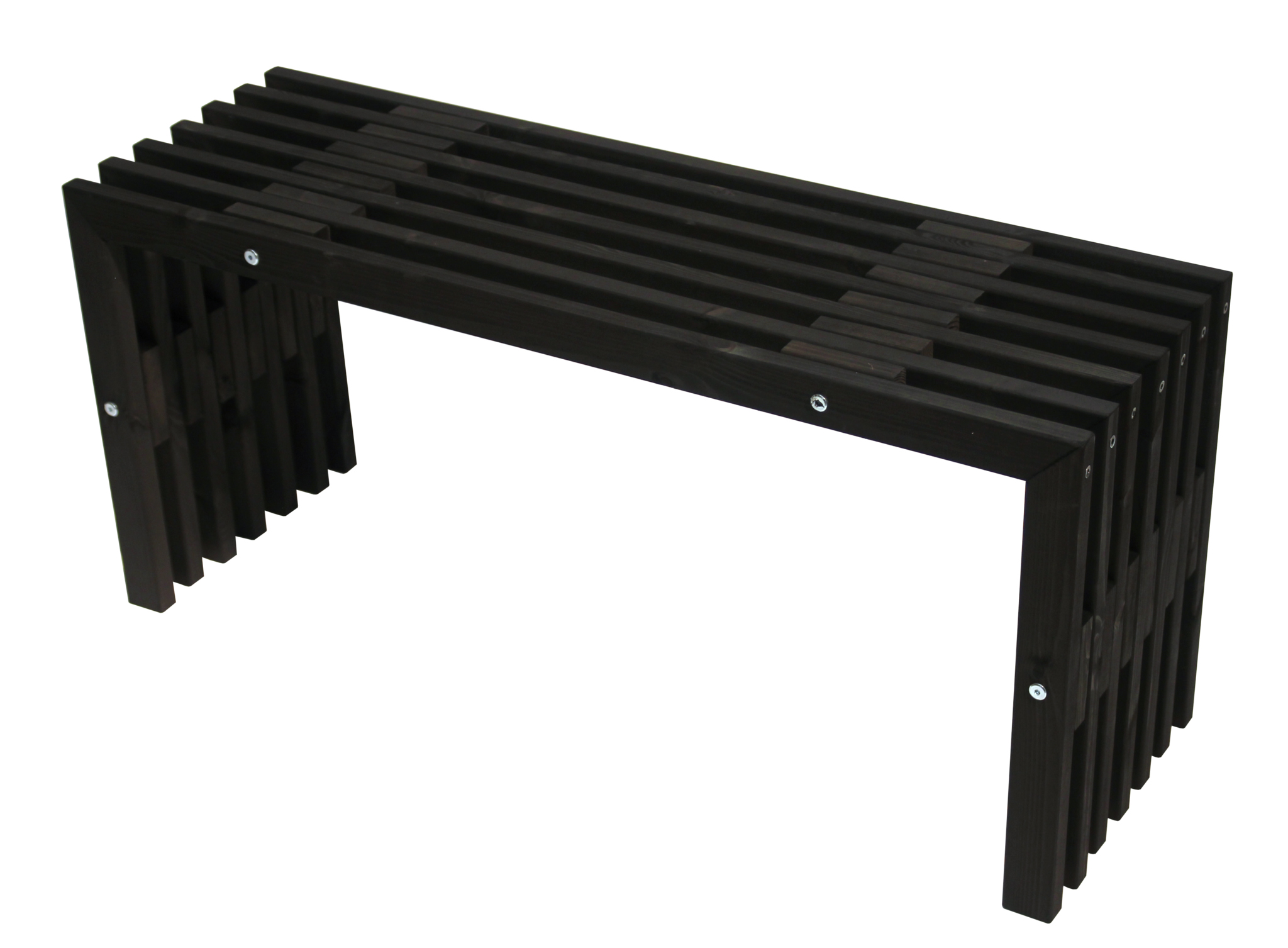 Penkki EcoFurn D-bench 100, Mänty, Musta, Öljytty