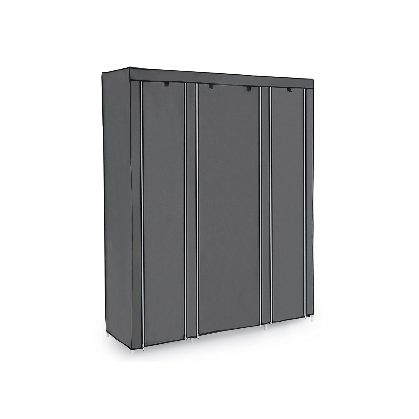 Kangasvaatekaappi Songmics, 150 x 45 x 175 cm, kokoontaitettava, harmaa