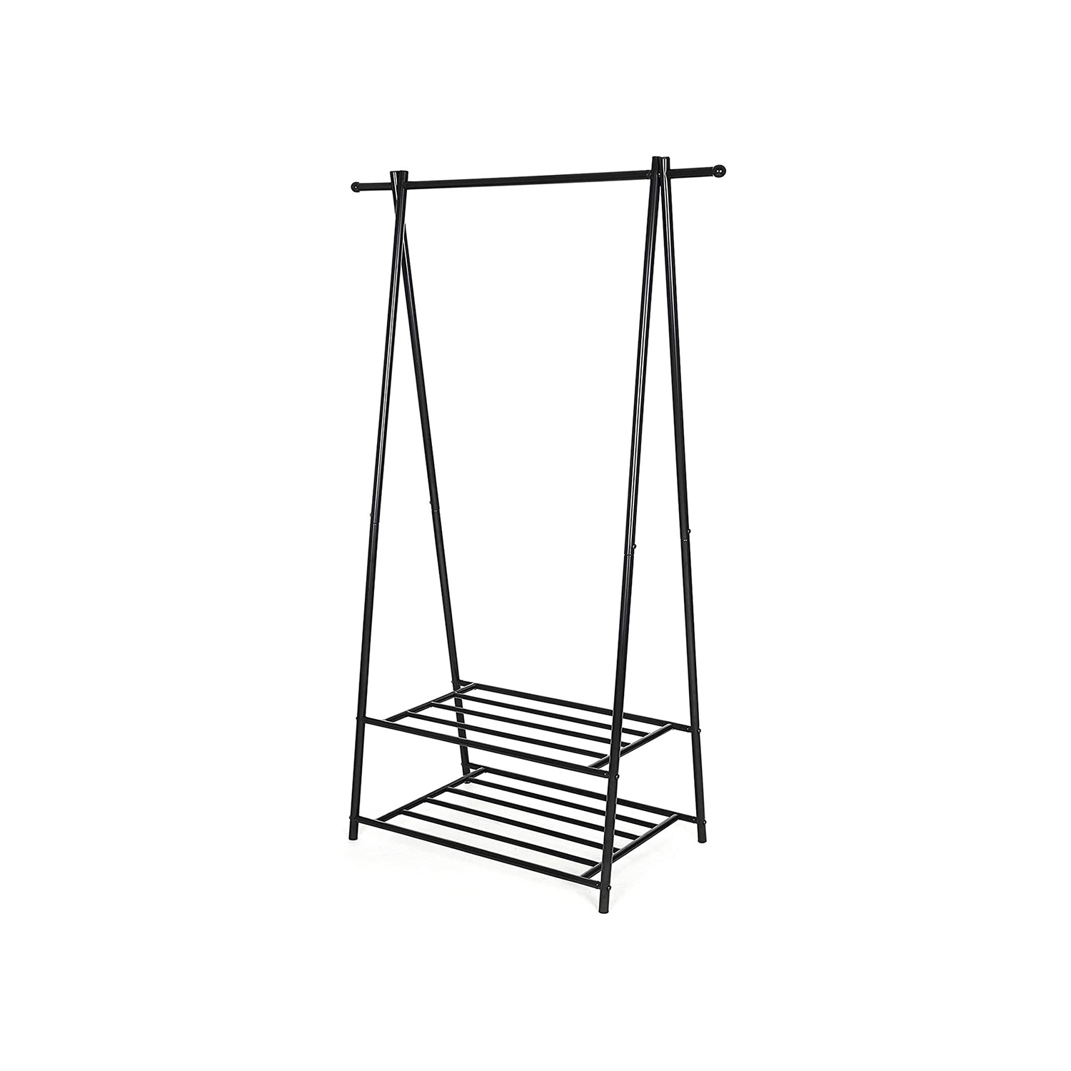 Vaaterekki Songmics, 87.5 x 41 x 155 cm, 2-tasoinen säilytyshylly, musta