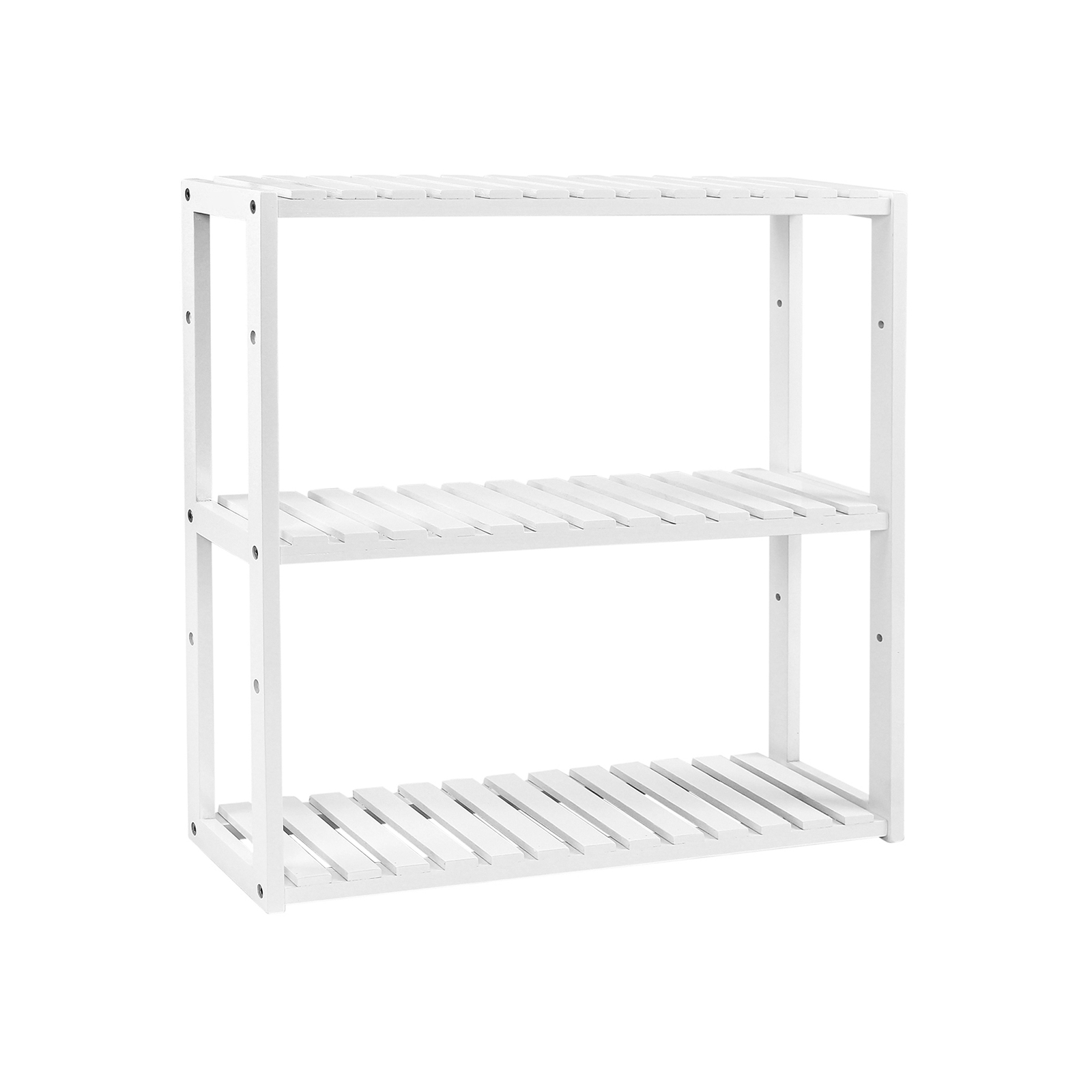 Hylly Songmics, 60 x 15 x 54 cm, säädettävä korkeus, 3-tasoinen, valkoinen