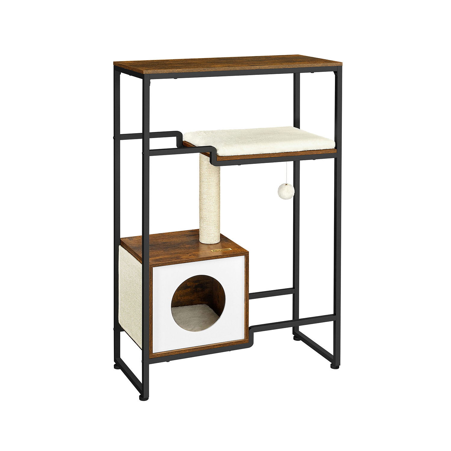Kiipeilypuu Feandrea, 74 x 34 x 114 cm, 2-in-1, ruskea