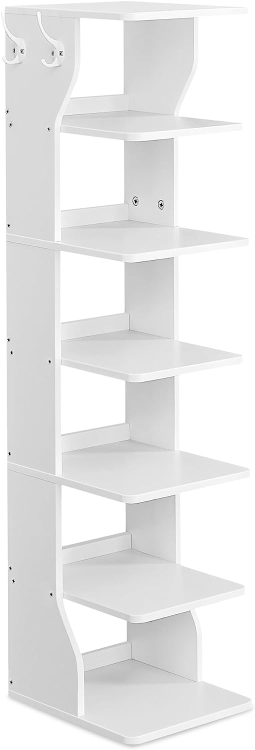 Kenkäteline Vasagle, 30 x 26,4 x 110,4 cm, 7-tasoinen, valkoinen