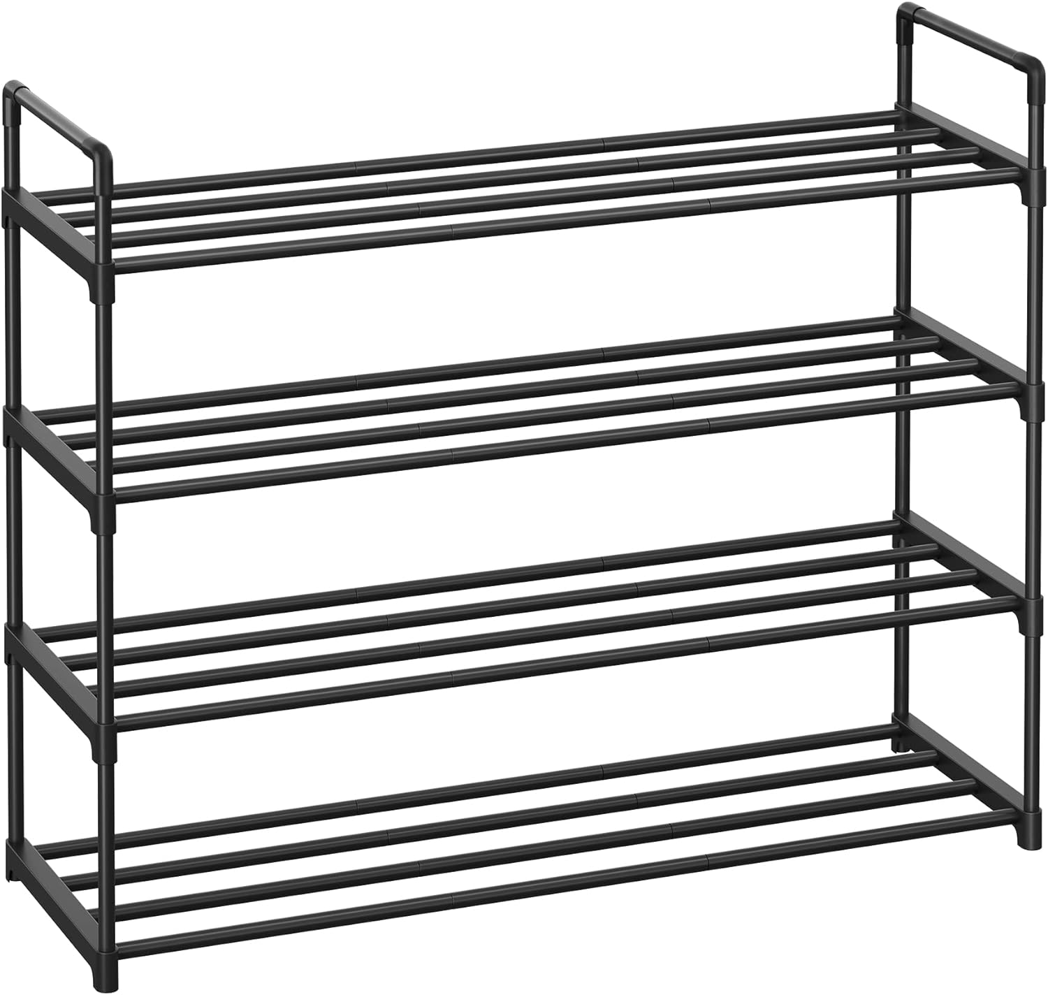 Kenkäteline Songmics, 30 x 92 x 74 cm, 4-tasoinen, musta