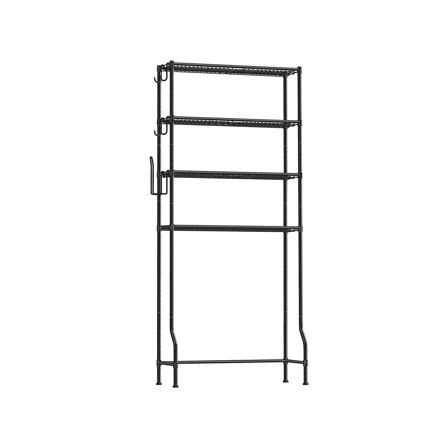 WC-hylly Songmics, 30 x 83 x 176 cm, säädettävät hyllyt, musta
