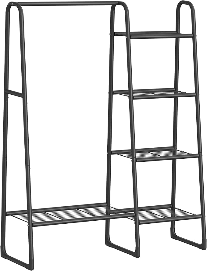 Vaaterekki Songmics, 40 x 101,7 x 153,3 cm, 5 säilytyshyllyä, mattamusta