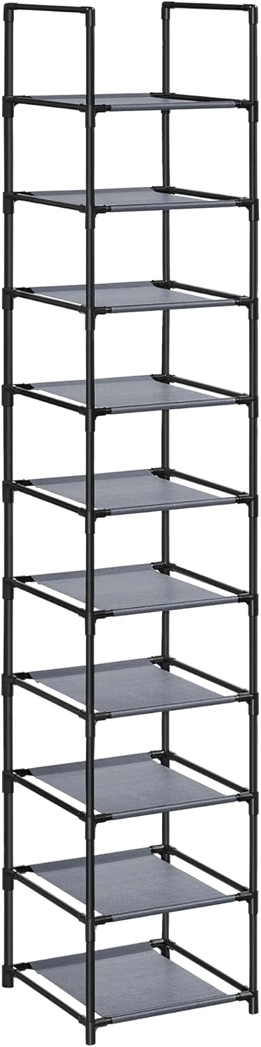 Kenkäteline Songmics, 33 x 33 x 173 cm, 10-tasoinen, harmaa