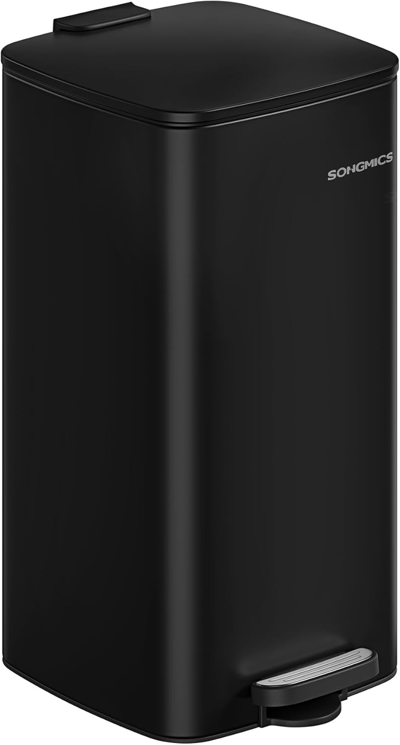 Poljinroskis Songmics, 30 l, sisäastia, soft close -kansi, musta