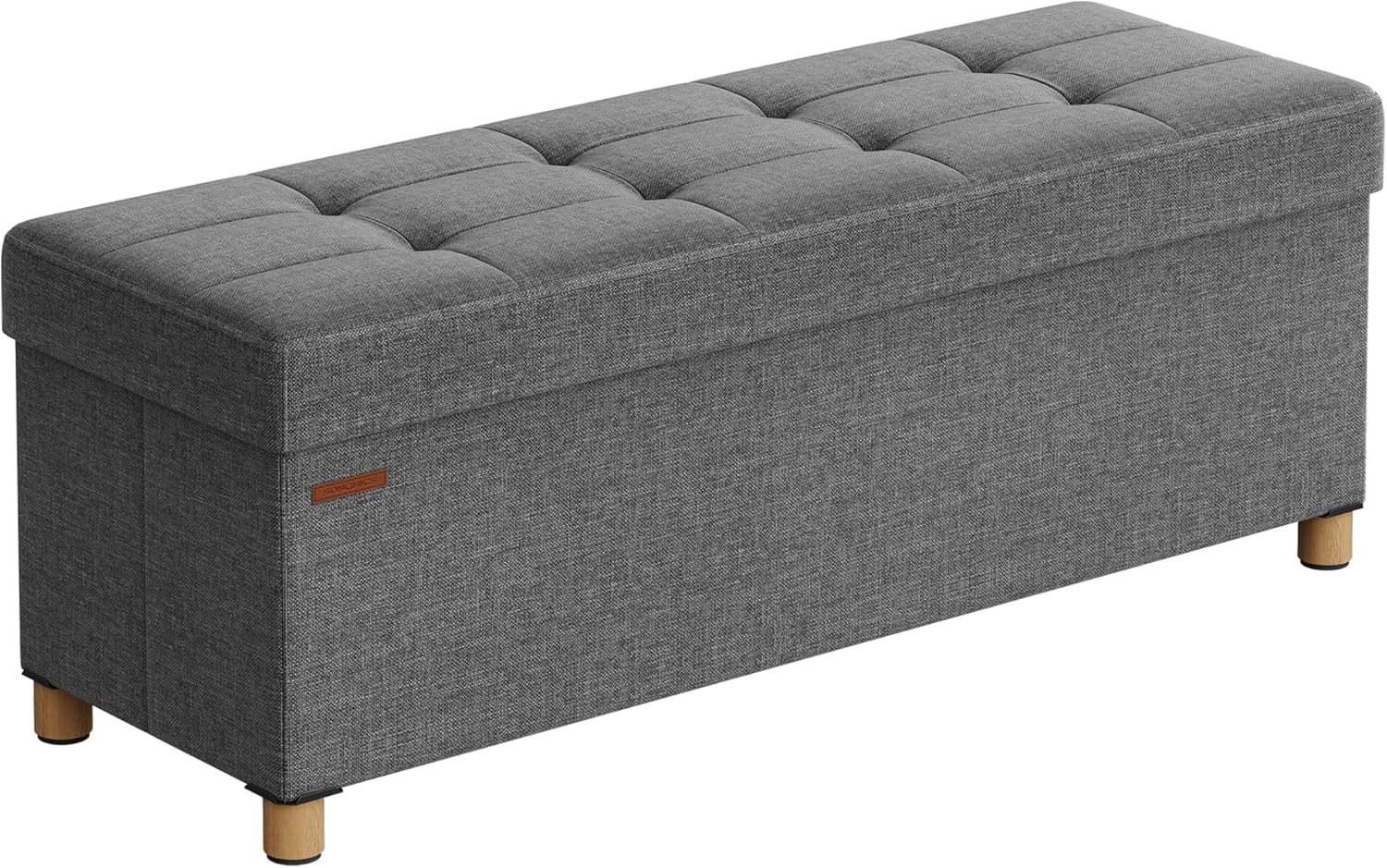 Säilytysrahi Songmics, 38 x 110 x 40 cm, taitettava, säilytystilalla, tummanharmaa