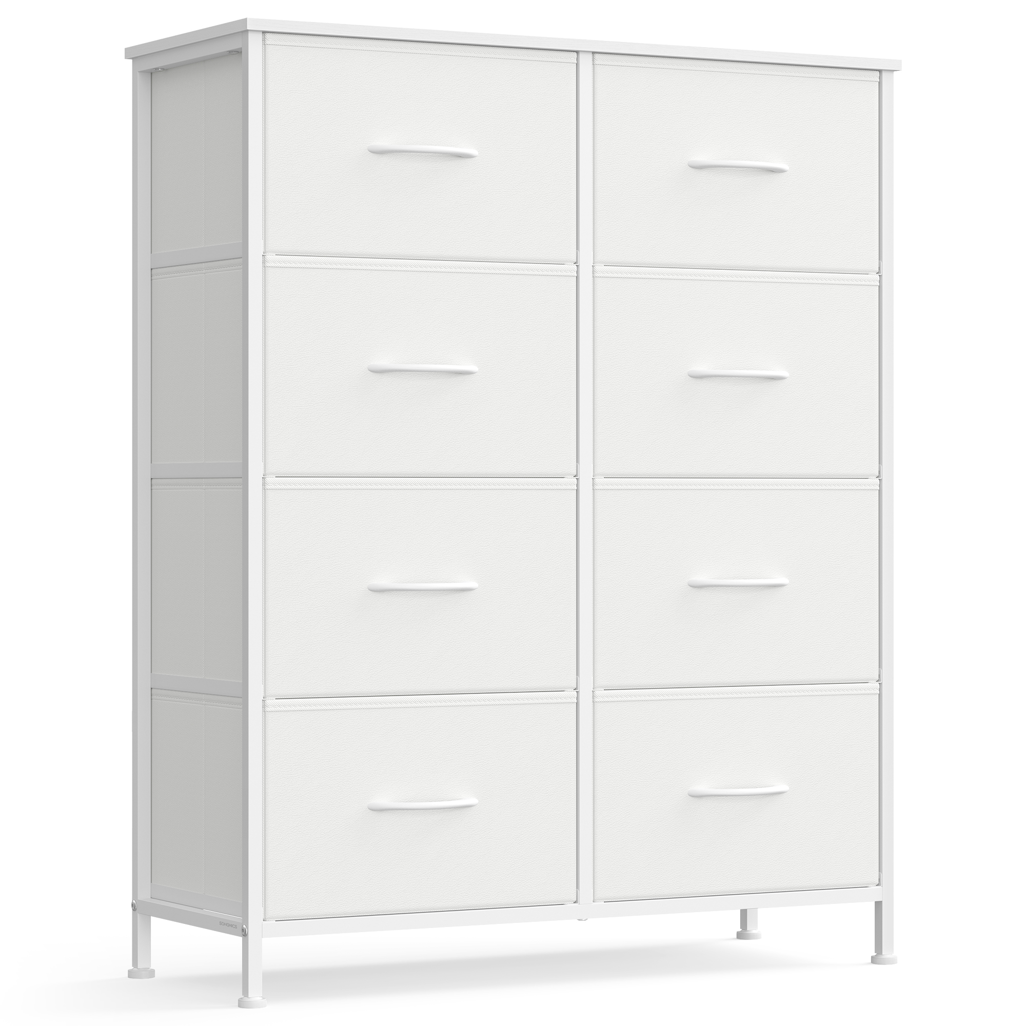 Lipasto Songmics, 30 x 76,7 x 95,2 cm, 8 laatikkoa, valkoinen