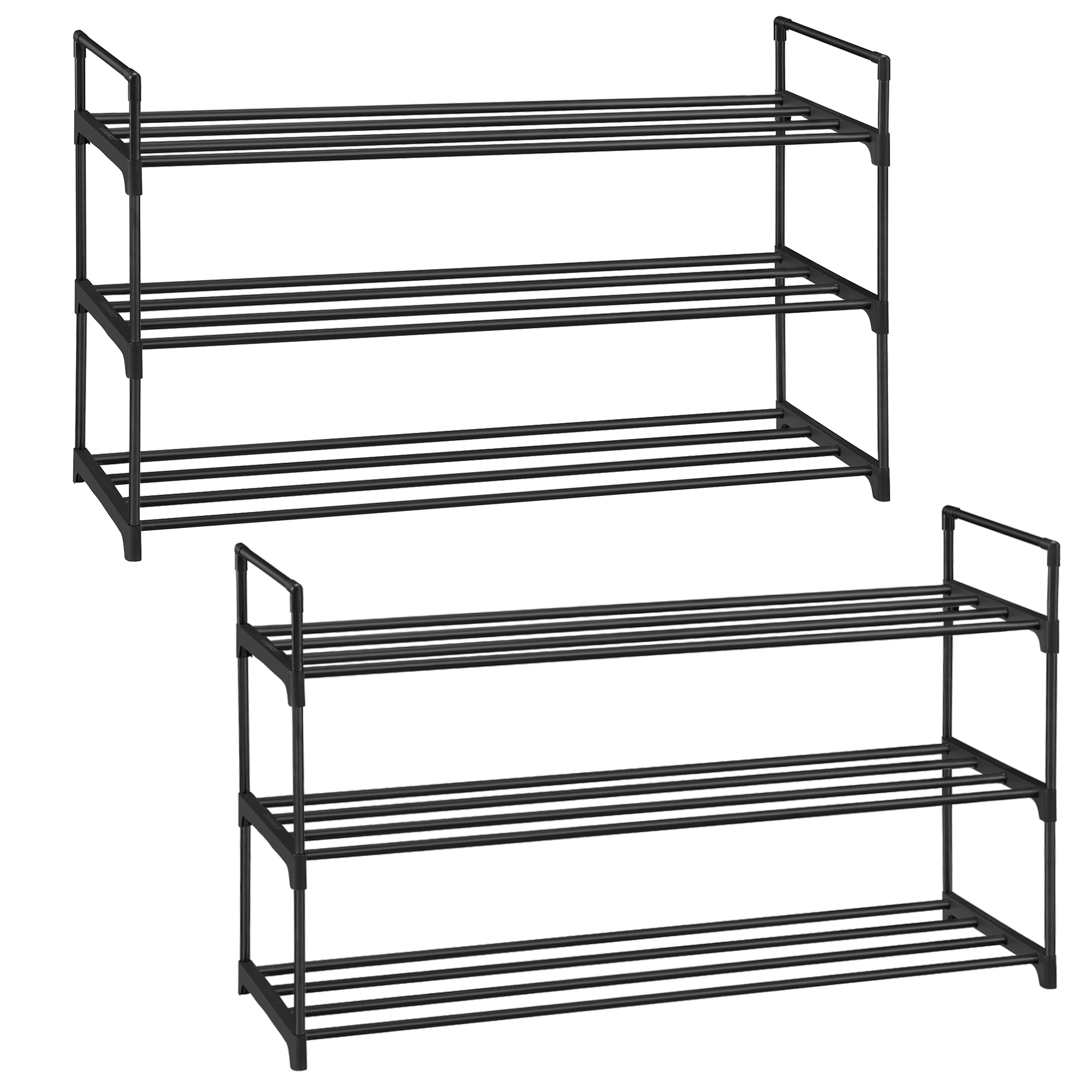Kenkäteline Songmics, 92 x 30 x 53 cm, pinottava, musta