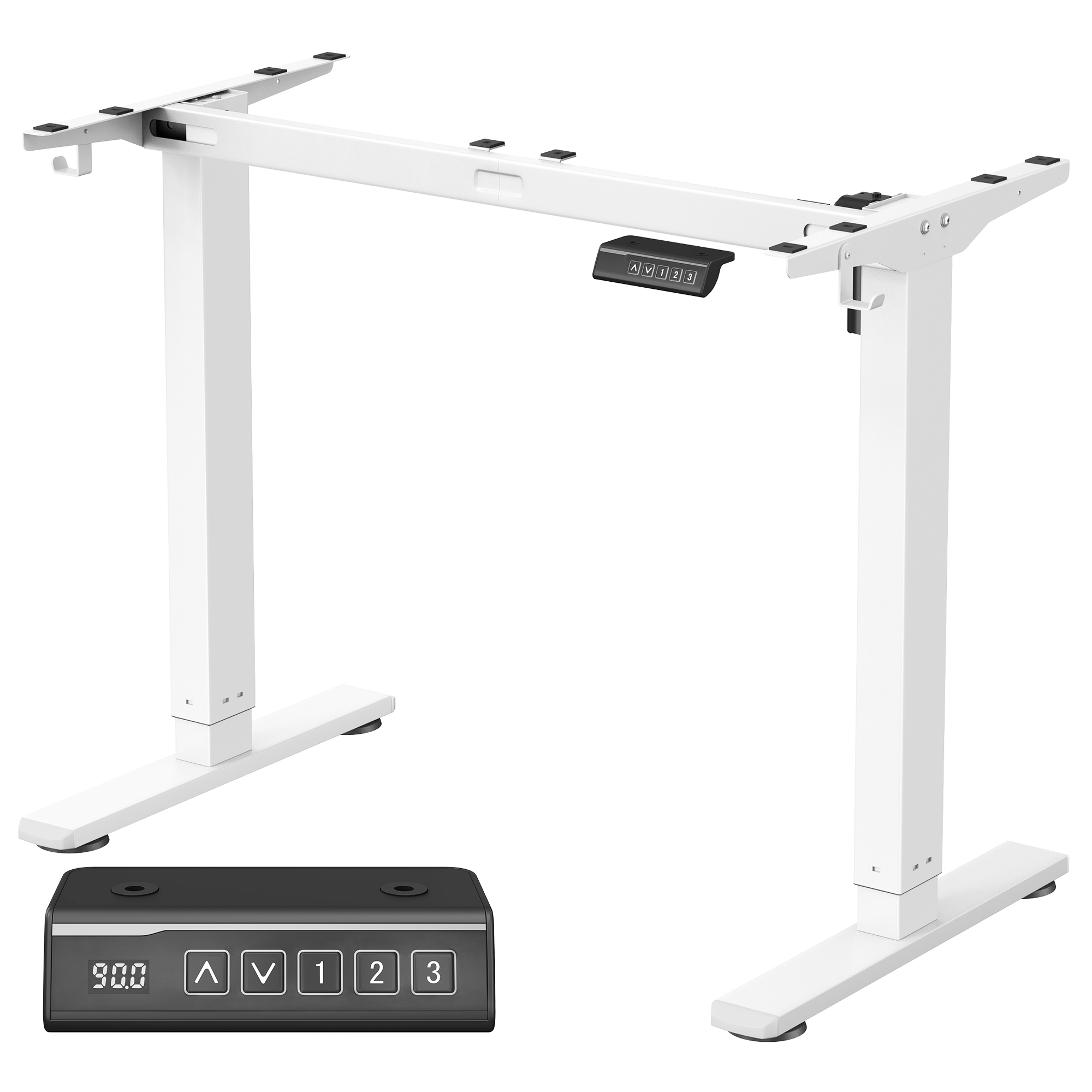 Sähköpöydän runko Vasagle, 95-150 cm, korkeussäädettävä, mattavalkoinen