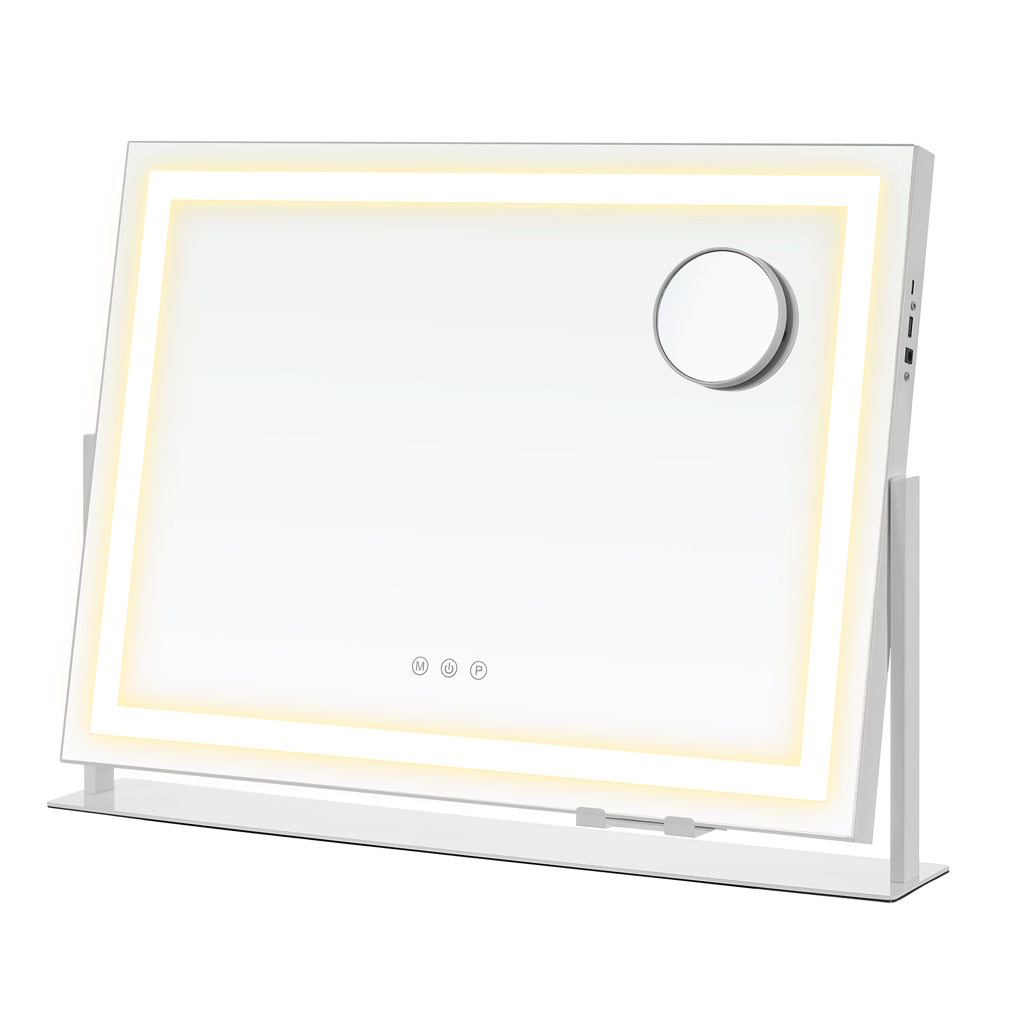 Meikkipeili Songmics, 62,5 x 45,8 cm, LED-valaistus, kosketusohjaus, mattavalkoinen