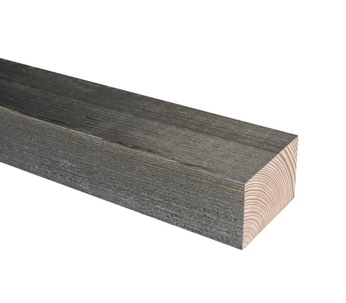 Mitallistettu puutavara JR-Wood, 48x73x4800, homesuojattu, musta