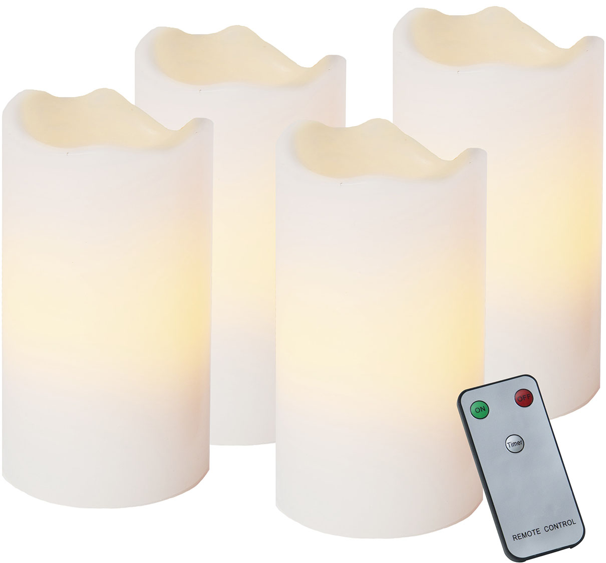 LED-kynttilä Star Trading Advent, 10 cm, 4 kpl, valkoinen