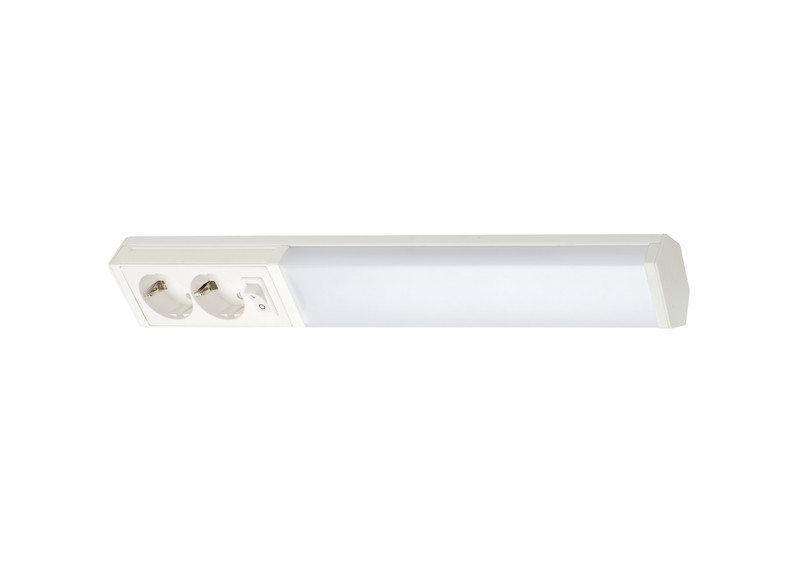 Työpistevalaisin Airam Handy, 450 mm, IP21, 5W, 3000/4000K, pistorasioilla, valkoinen