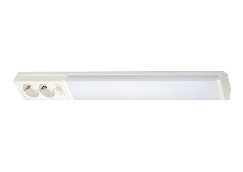 Työpistevalaisin Airam Handy, 550 mm, IP21, 8W, 3000/4000K, pistorasioilla, valkoinen