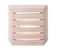 Saunavalaisin Airam Saunaled Sq, 268x270mm, IP65, 8W, 2700K, 500lm, himmennettävä, tervaleppä