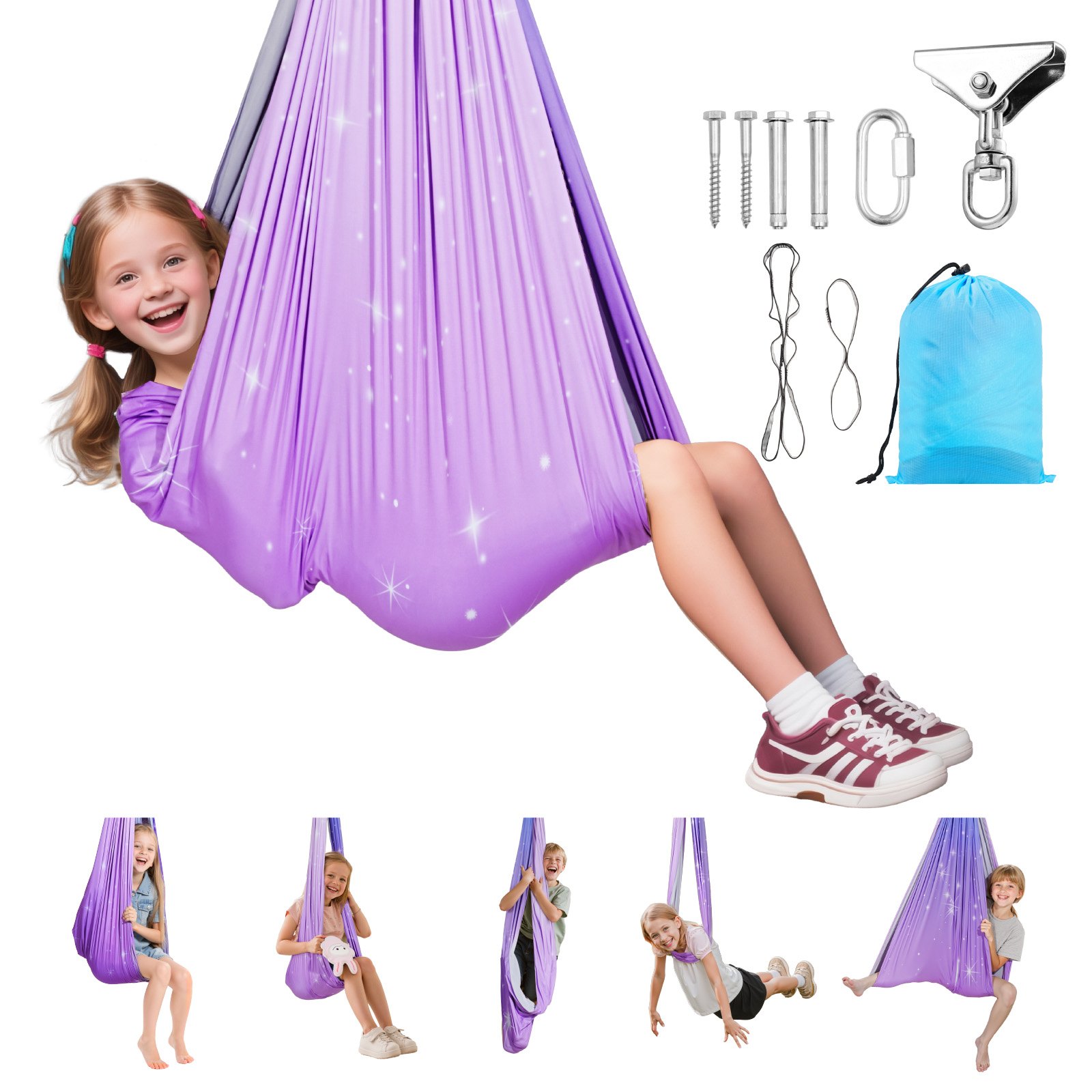 Aistikeinu North Craft Sensory, 140x150cm, Pinkki ja Sininen