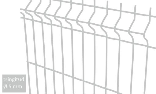 Aitaelementti AitaX, leveys 250cm, korkeus 103-203cm, lankavahvuus 5mm