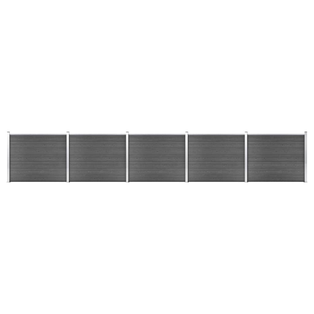 Aitapaneelisarja WPC 872x146 cm musta