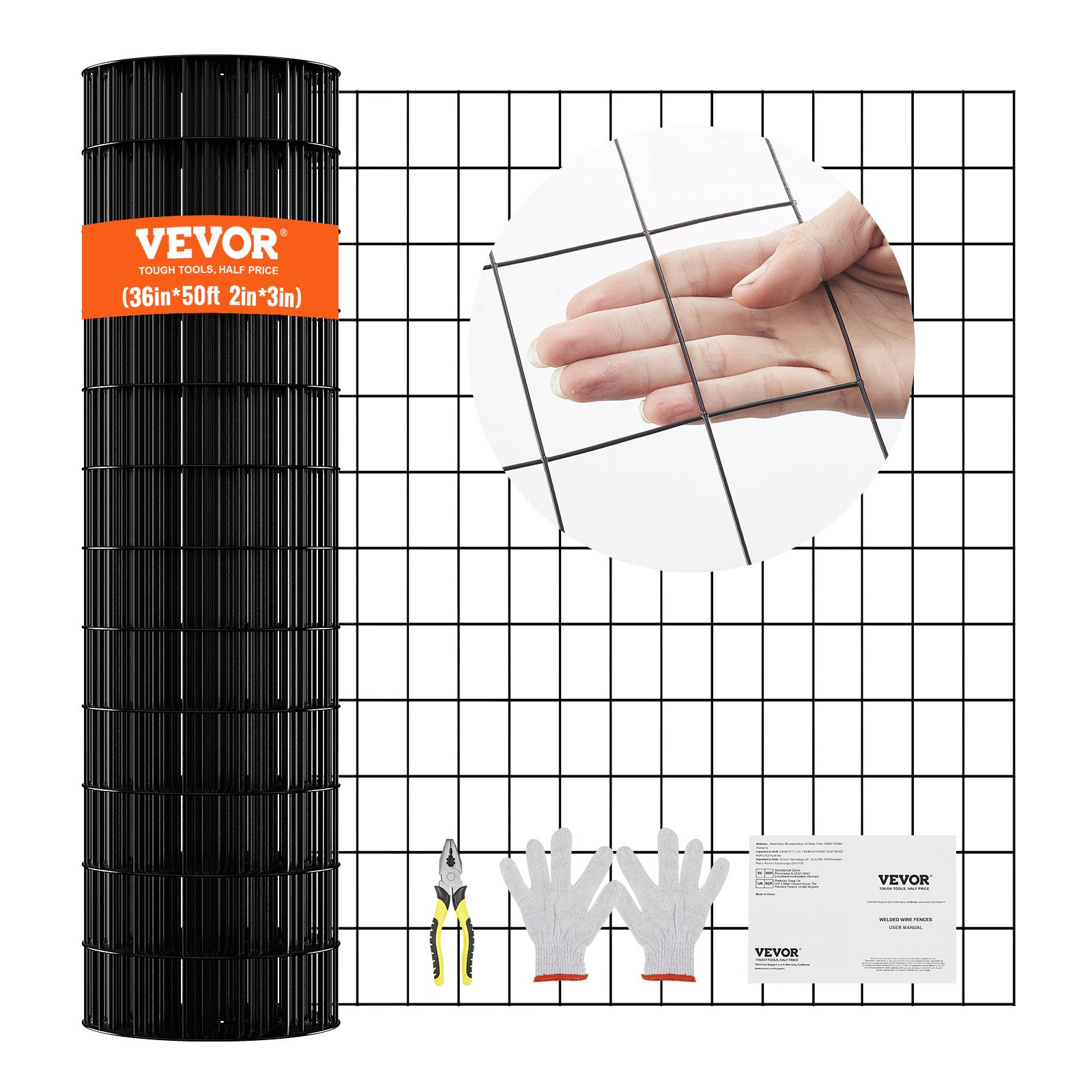 Aitaverkko North Craft SS16233650, 91 cm x 15,2 m, Galvanoitu ja Vinyylipinnoitettu