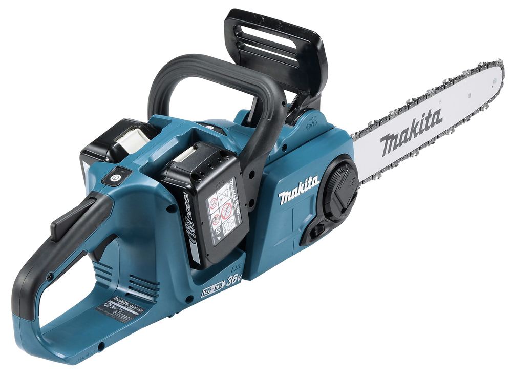 Akkuketjusaha Makita LXT DUC353PG2, 14&quot;, 2x18V, 2x6.0Ah akuilla