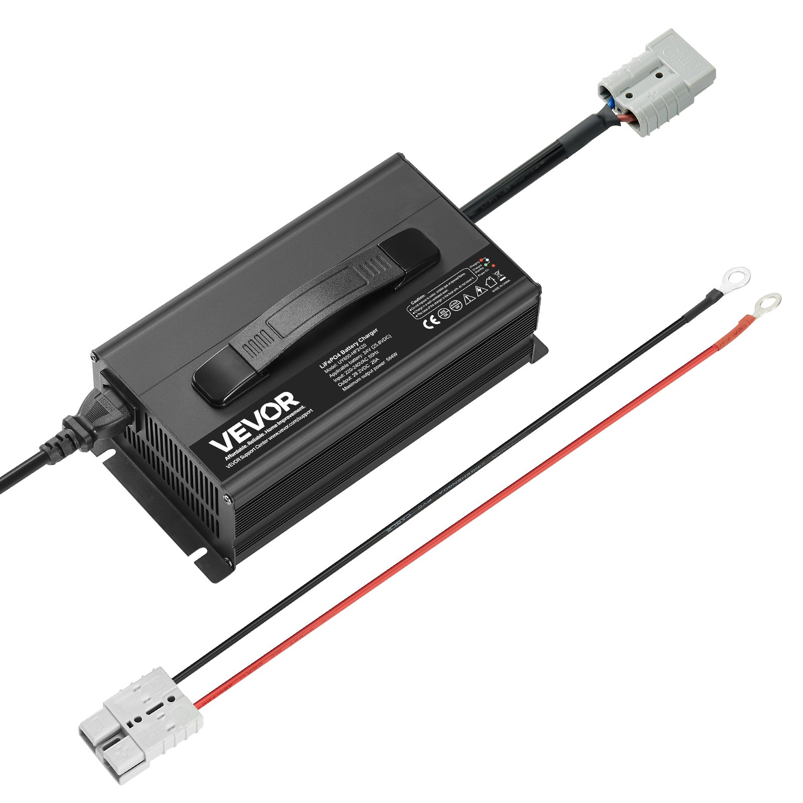 Akkulaturi North Craft UY600-HF2420, 24V 20A, Anderson-liitin, hopea