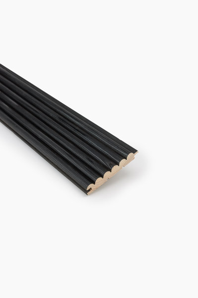 Sormipaneeli Jokiwood, 15x95x4200, Mänty, Saunasuojattu Musta