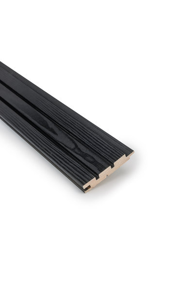 Rimapaneeli Jokiwood, 2-Valeura 15x95x2370, Mänty, Saunasuojattu Musta, Päätypontattu