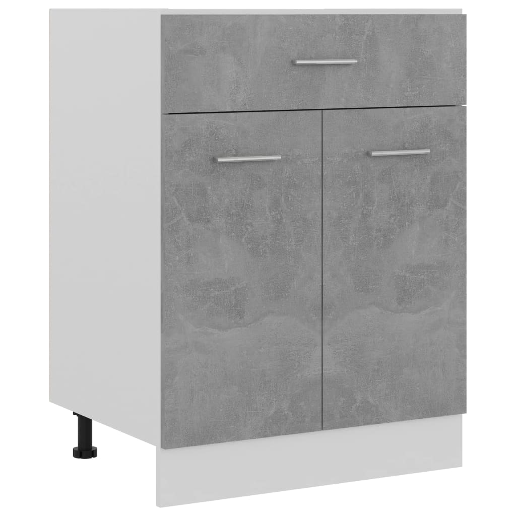 Alalipastokaappi betoninharmaa 60x46x81,5 cm lastulevy (29205)
