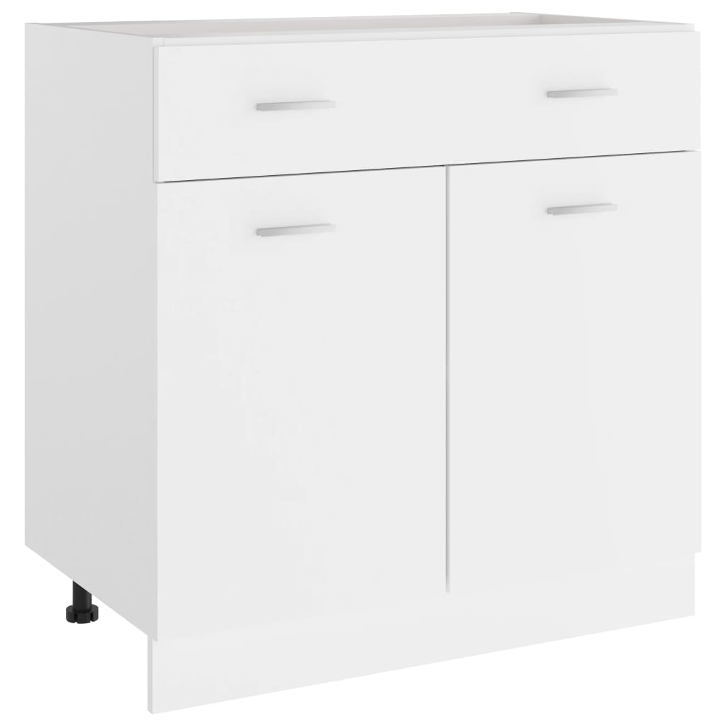 Alalipastokaappi valkoinen 80x46x81,5 cm lastulevy