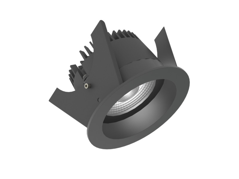 Alasvalo Illuxtron Fluxe, Ø75mm, HV-FD, 800lm, 3000K, 40°, musta