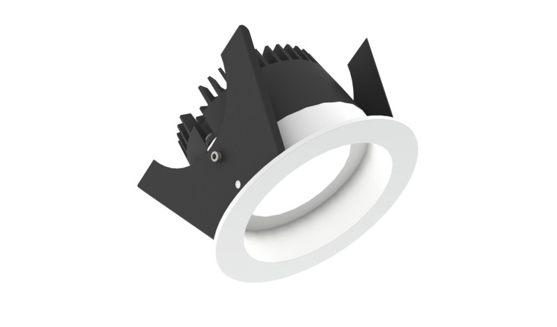 Alasvalo Illuxtron Fluxe, Ø75mm, HV-FD, 800lm, 4000K, 80°, valkoinen