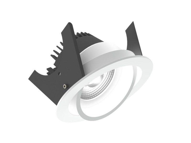 Alasvalo Illuxtron Fluxe, Ø90mm, HV-FD, adj, 800lm, 3000K, 40°, valkoinen
