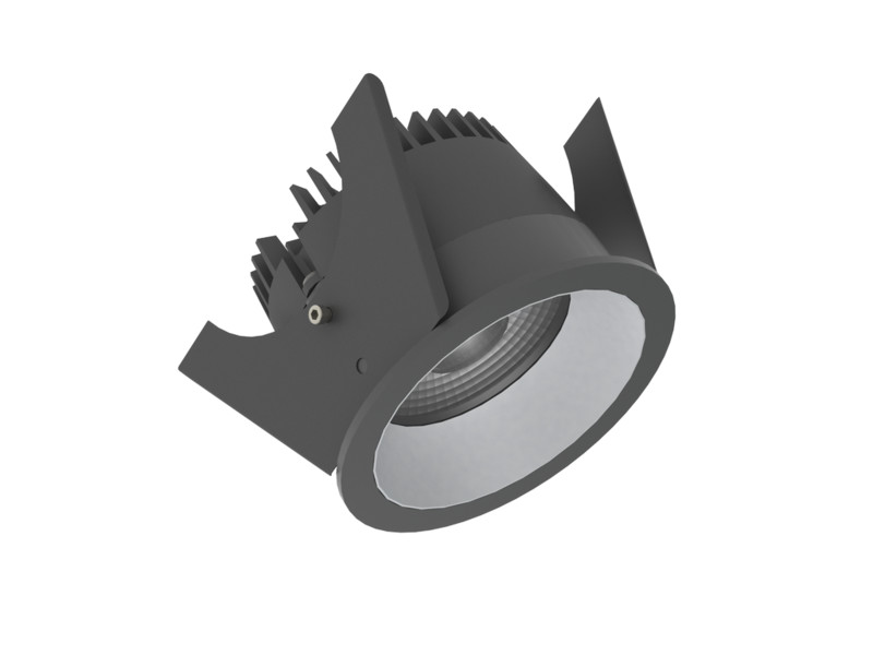 Alasvalo Illuxtron Strada, Ø75mm, HV-FD, 800lm, 4000K, 40°, musta/hopea