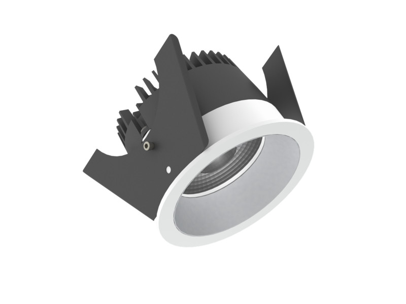 Alasvalo Illuxtron Strada, Ø75mm, HV-FD, 800lm, 3000K, 40°, valkoinen/hopea