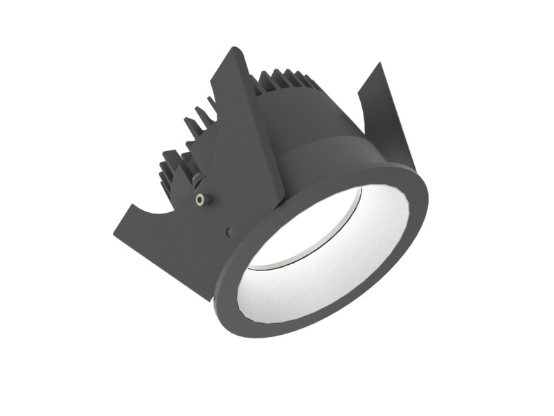 Alasvalo Illuxtron Strada, Ø75mm, HV-FD, 800lm, 4000K, 80°, musta/hopea