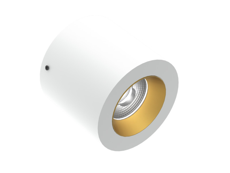 Alasvalo Illuxtron Vector, Ø100mm, HV-FD, 800lm, 4000K, 40°, valkoinen/kulta