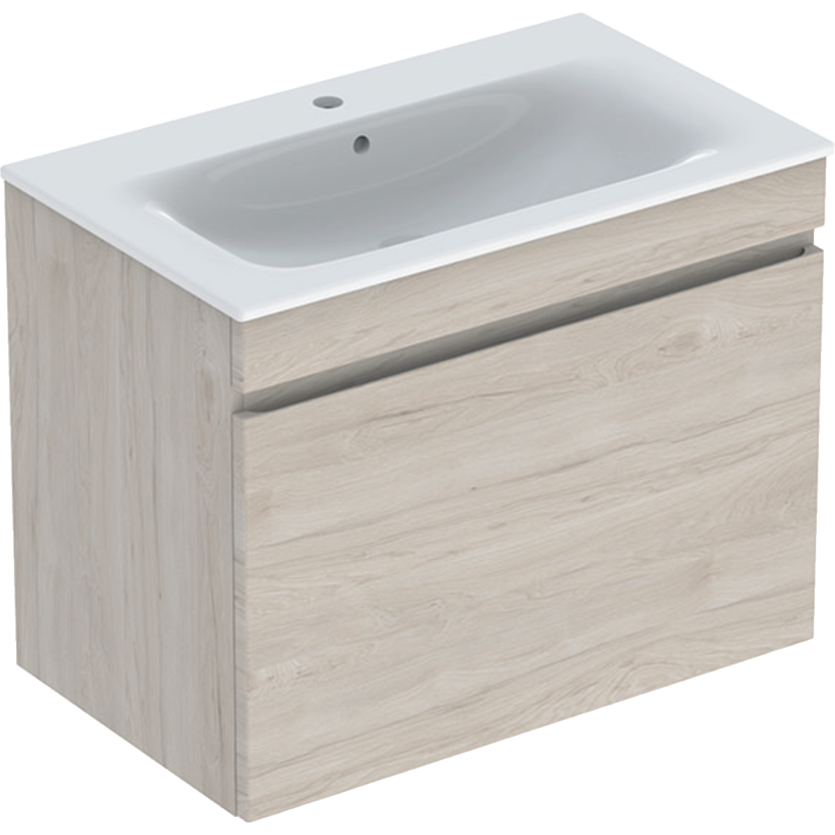 Allaskaappi altaalla Geberit Renova Plan, 622x800mm, hikkoripuu vaalea