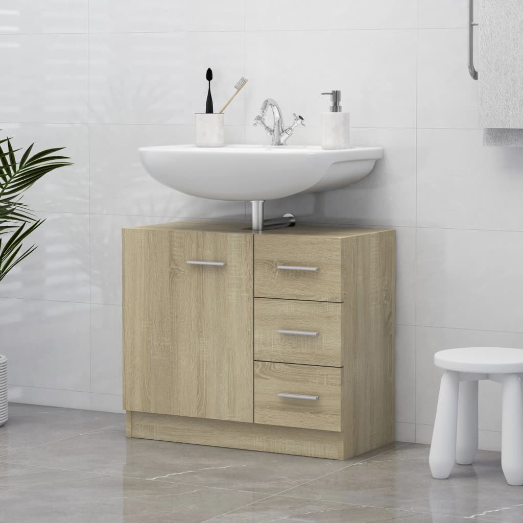Allaskaappi sonoma tammi 63x30x54 cm lastulevy