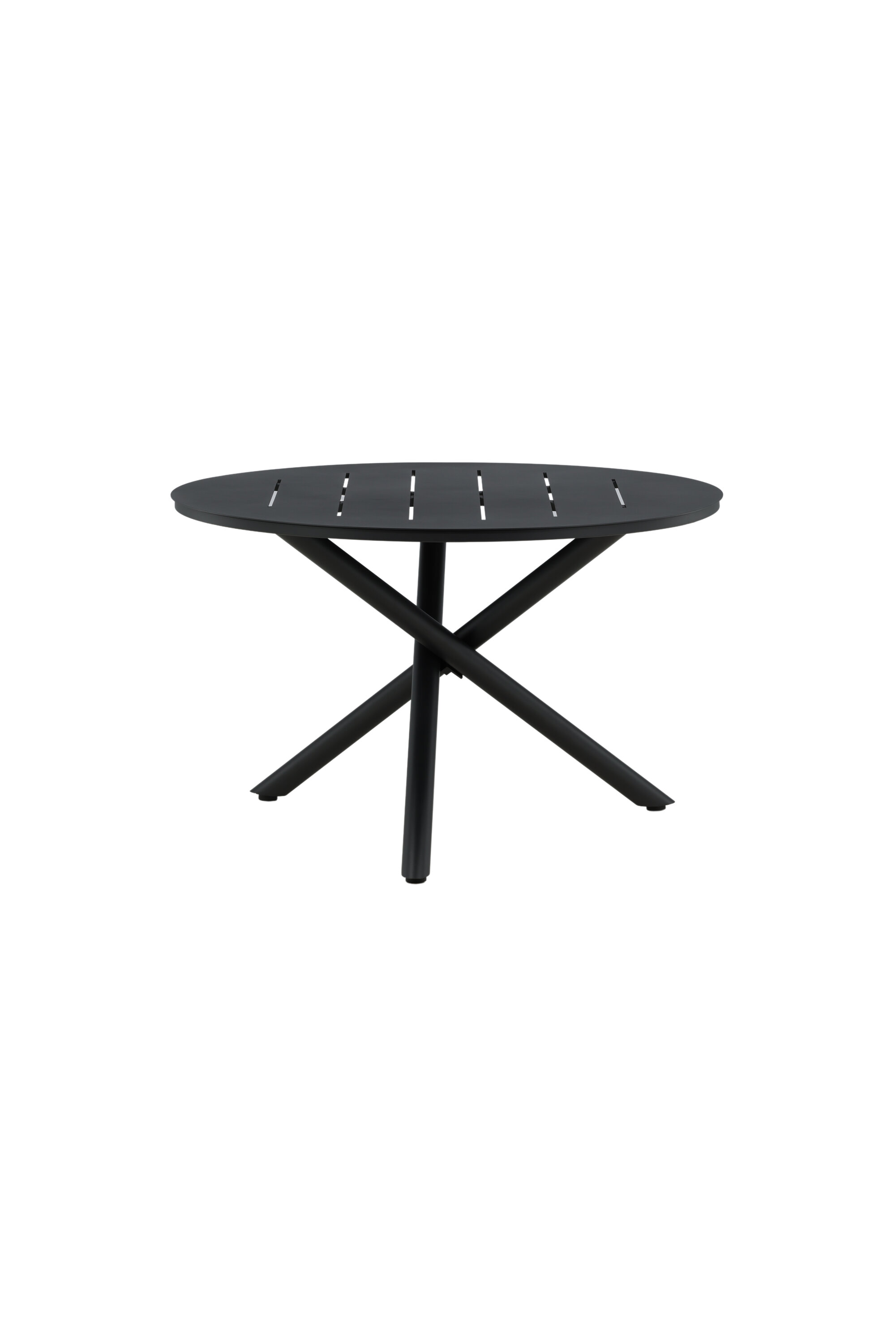 Ruokapöytä Venture Home Alma, Ø120 cm, alumiini, musta